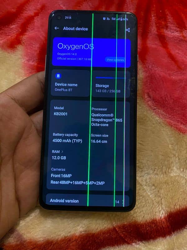 OnePlus 8t 12+12 256 GB dual PTA 8