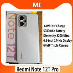 Redmi Note 12T Pro 12/256 Dimensity 8200 Ultra condition 10by9 NoN PTA