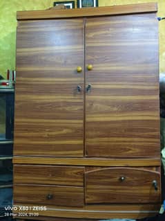 brown wooden Almirah