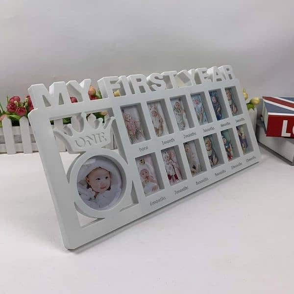 Durable 1 Pc Photo Frame: Cherish Your Baby's First Year Memories 0