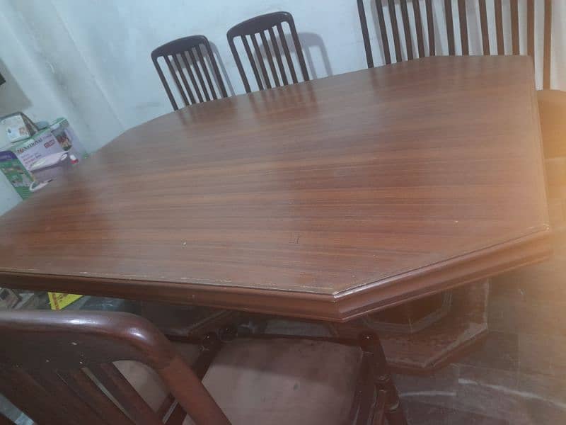 dining Tablewith 6  wooden chair 0