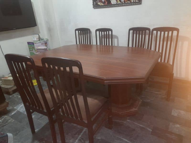 dining Tablewith 6  wooden chair 1