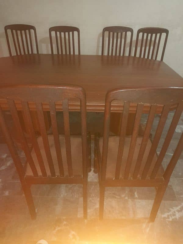 dining Tablewith 6  wooden chair 6