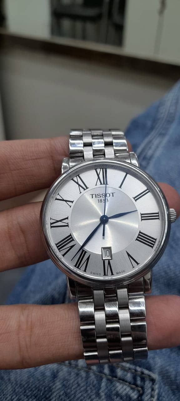 BUKHARI ROLEX TISSOT CARSON PREMIUM SWISS QUARTZ 30MM SLIM ROMAN NUM 3