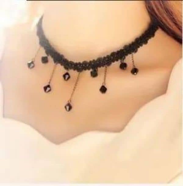 Elegant Black Lace Choker 1pc 3