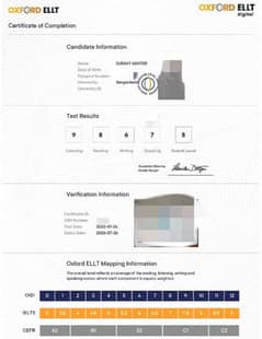 oxford or Ellt  language cert