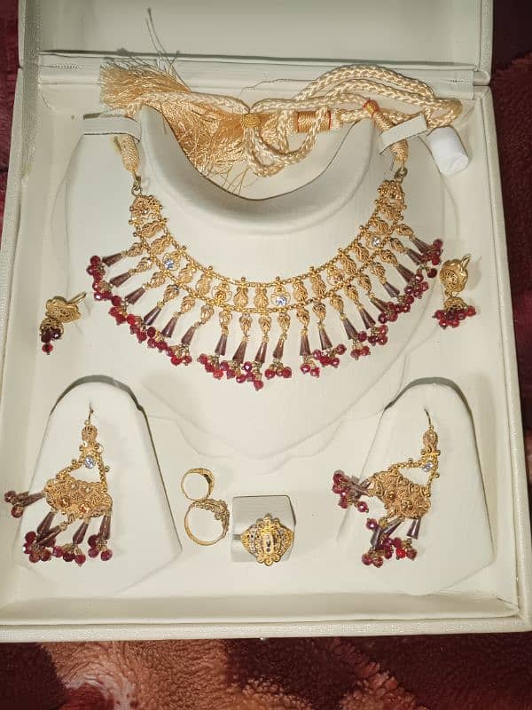 ORIGINAL Gold jewellery 1.25 Tola Set , 2 Ring , adha Tola Kanty alg 1