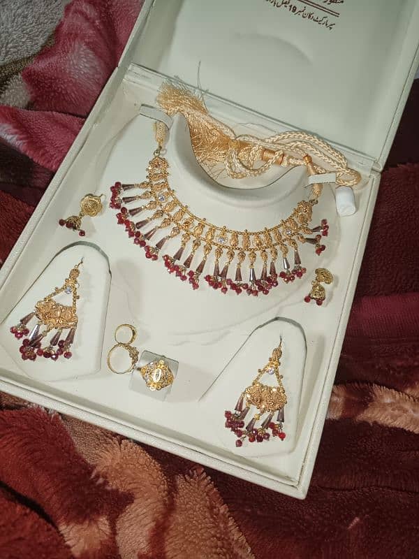 ORIGINAL Gold jewellery 1.25 Tola Set , 2 Ring , adha Tola Kanty alg 8