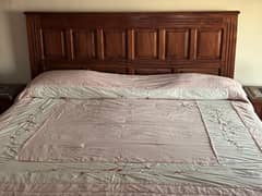 Double bed with side tables for sale