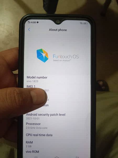 vivo 1821 mobile 2 gb 32 gb memory pta approved 2 sim back camera nahi 2