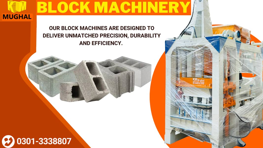 **AUTOMATIC CEMENT BRICK BLOCKS MAKING MACHINE** PAVER & BLOCK MACHINE 8