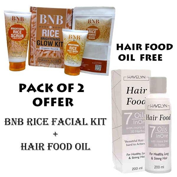 2 in 1 Skincare & Haircare Bundle - Facial Kit & Hair Oil 1