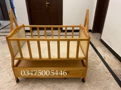 wooden baby cot