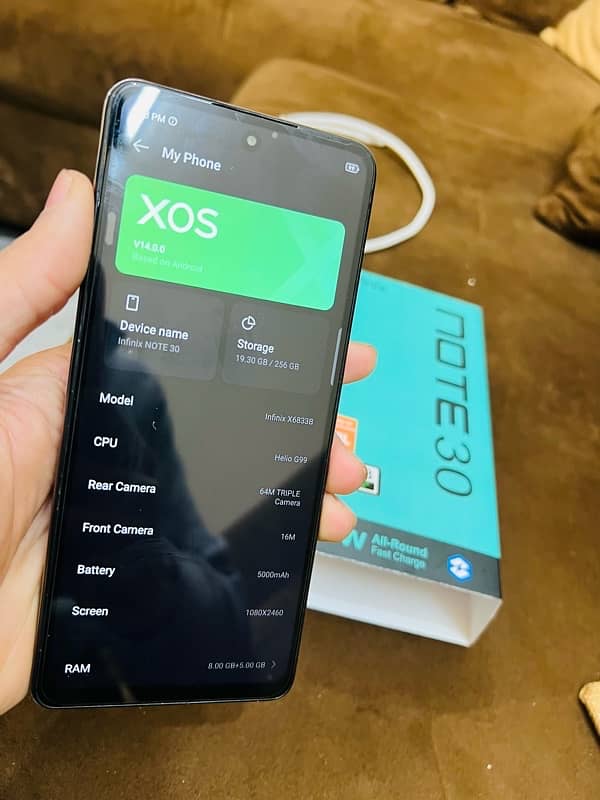 infinix note 30 full box 8/256 6