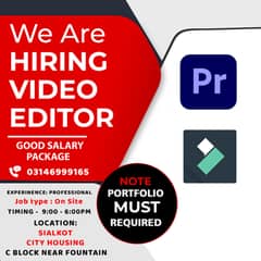 We Are Hiring Professional Video Editor