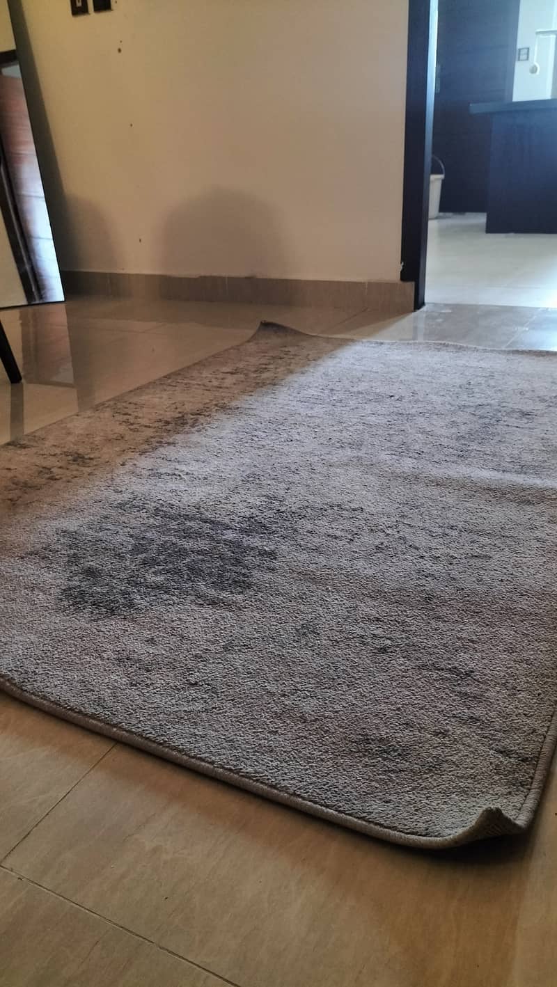 Grey Abstract Space Rug 0