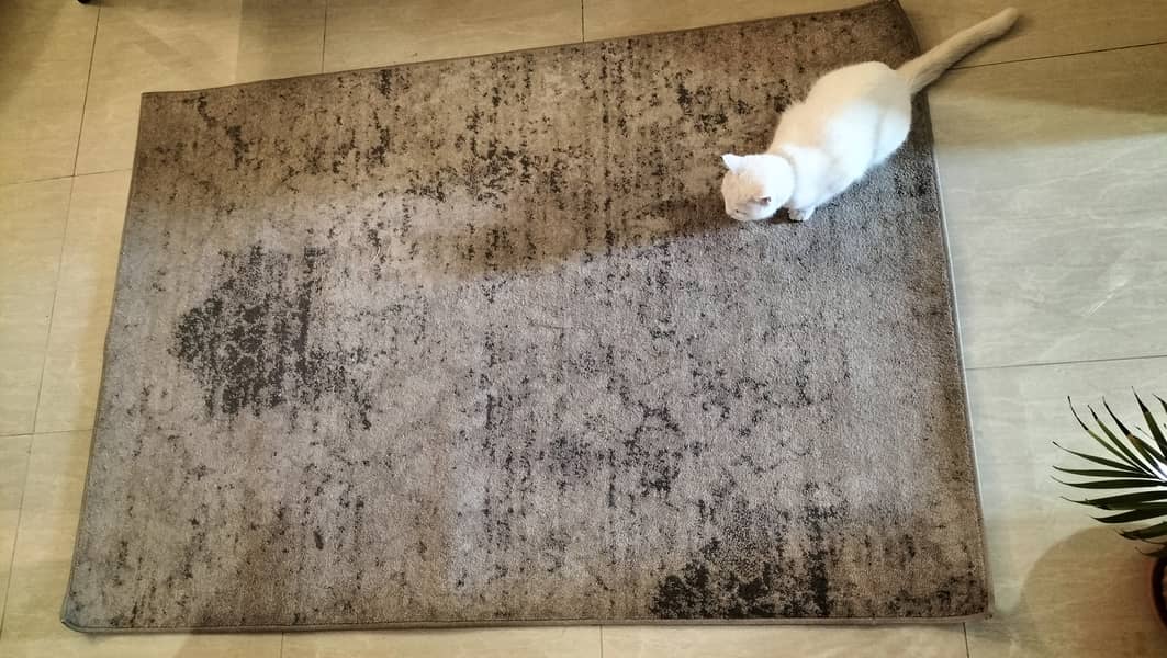 Grey Abstract Space Rug 3