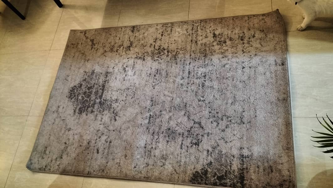 Grey Abstract Space Rug 4