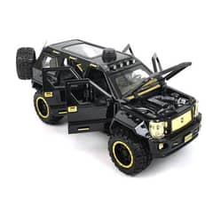 Die cast Music with light Metal jeep