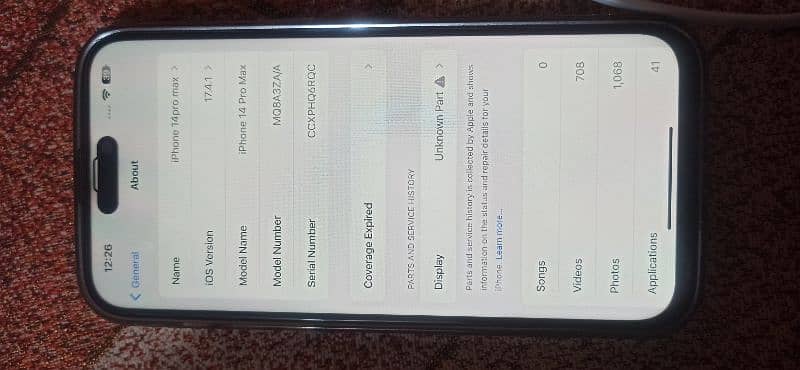 iphone 14pro max 256gb read add 1