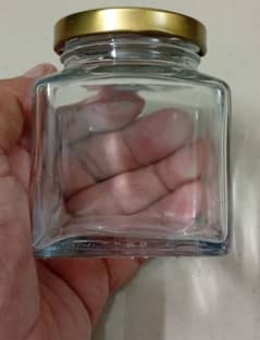 glass jar 200 ml 250 gram golden ND black lied k Sath