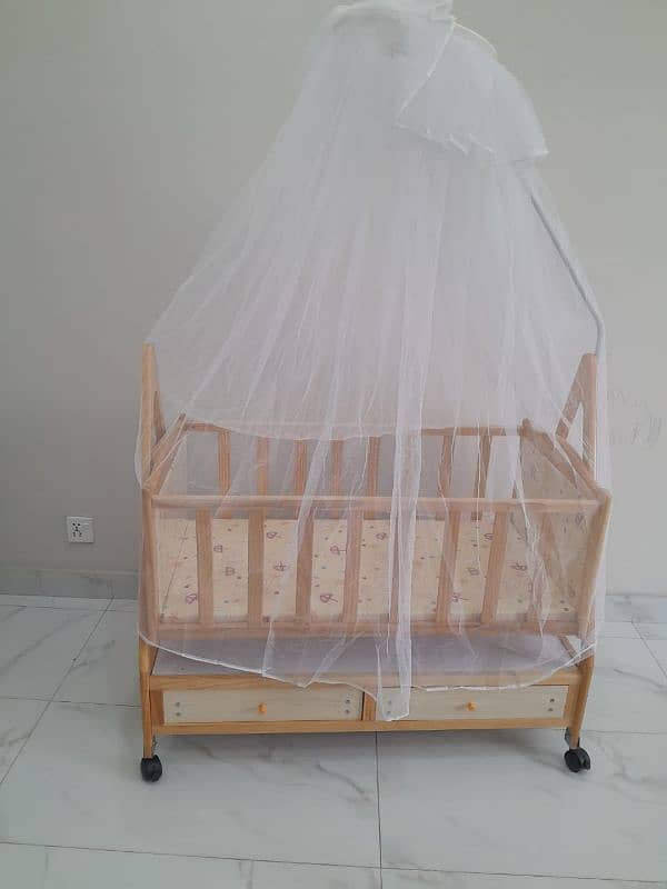 wooden baby cot with drawers. . . 4