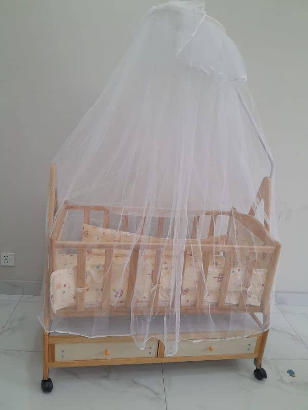 wooden baby cot with drawers. . . 5