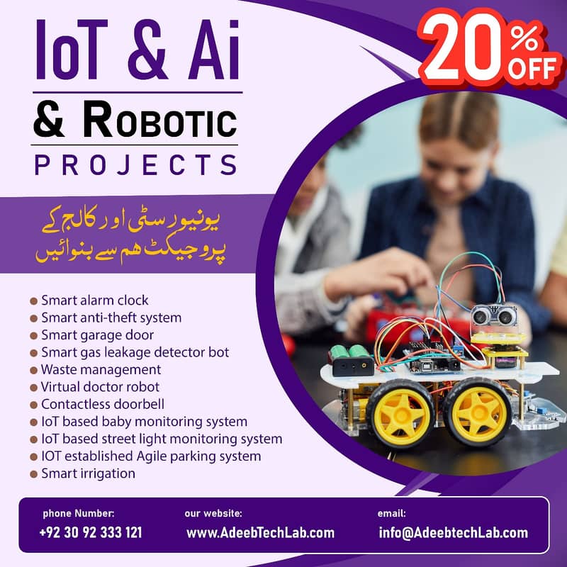 IoT Based Projects. Ai Based Projects. Robotic Based Projects. 0