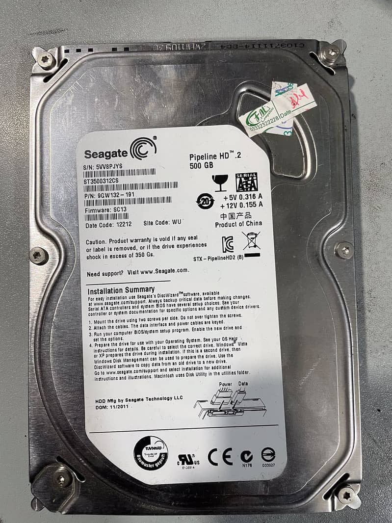 Hard Drive 500 GB Seagate 0