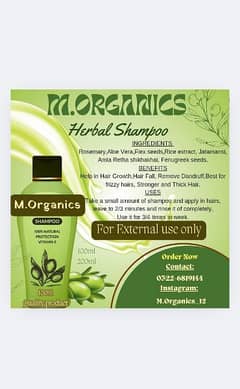 M. organic herbal shampoo