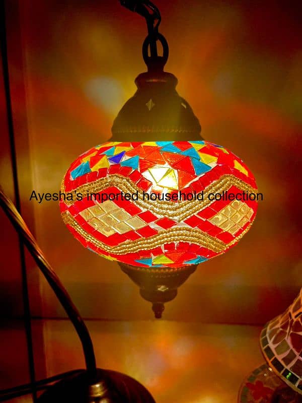 Turkish Glass Mosaic Swan Lamp 2