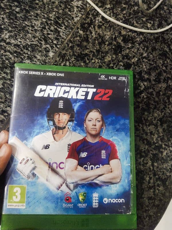 xbox cricket 22 dvd 0