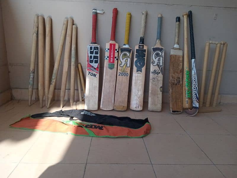 new and slightly used english willow and kashmir willow hard ball bats 2