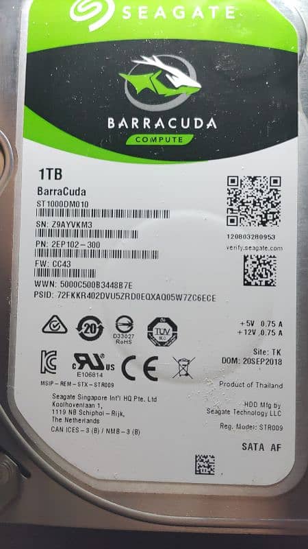 SEA GATE BARRACUDA 1 TB 3