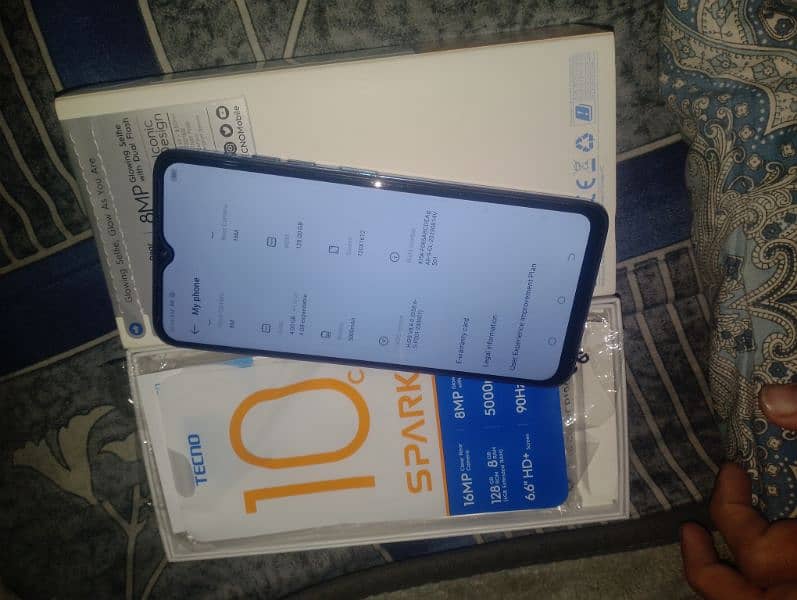 Tecno 10c box cover 8gb 128 dhokkalakhan rwp 0