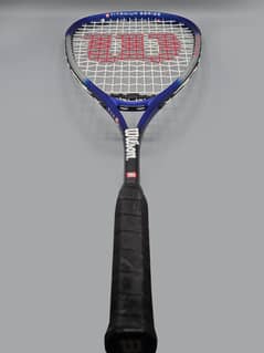 Wilson Power Blue Silver Titanium Sqaush Racket - Titanium Series