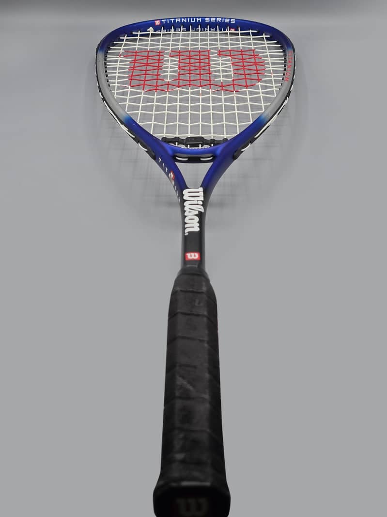 Wilson Power Blue Silver Titanium Sqaush Racket - Titanium Series 0