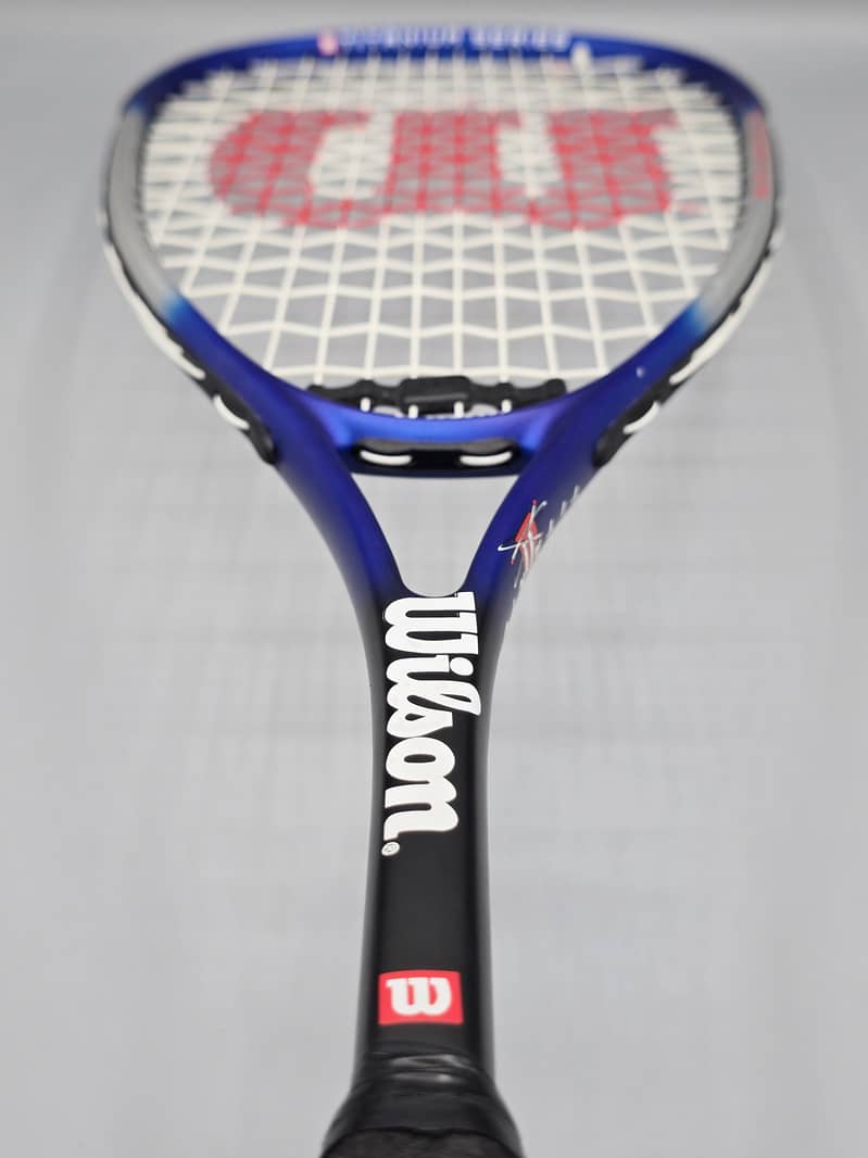 Wilson Power Blue Silver Titanium Sqaush Racket - Titanium Series 5