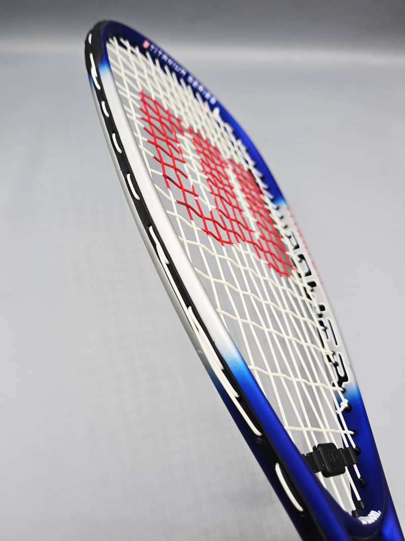 Wilson Power Blue Silver Titanium Sqaush Racket - Titanium Series 6