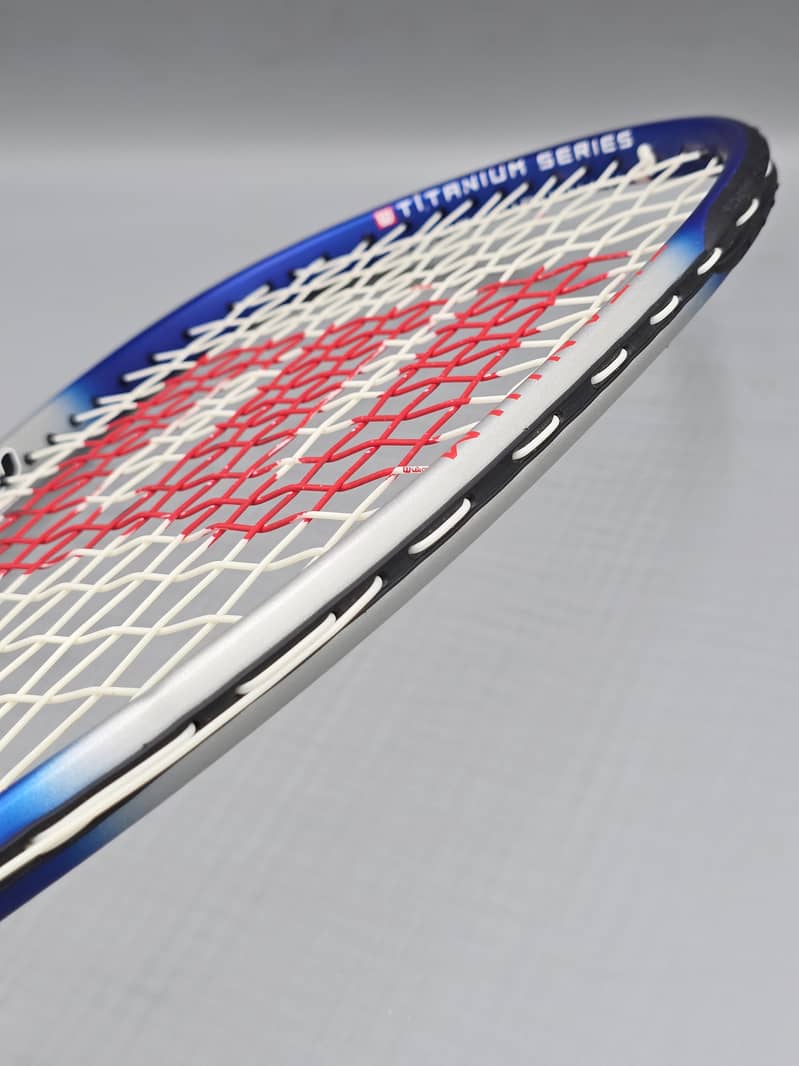 Wilson Power Blue Silver Titanium Sqaush Racket - Titanium Series 7