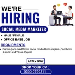 Social MEDIA Marketing expert job-famele /male