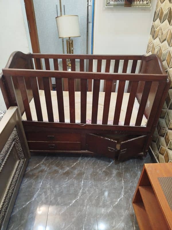 Baby cot / Bunker Bed / wooden bed / wheel bed / kids furniture / cot 1