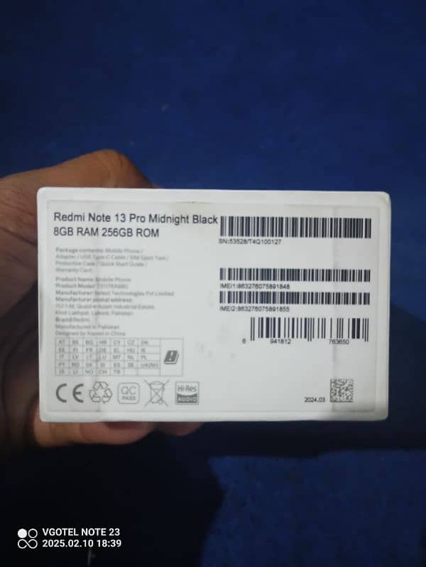 Redmi note 13 pro 8+8-256my WhatsApp 03264203813 0