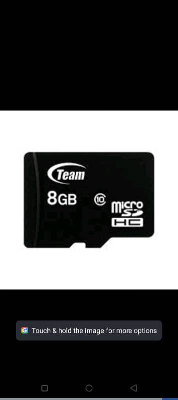 8 GB Memory card used like new condition 10 by9 hai 1