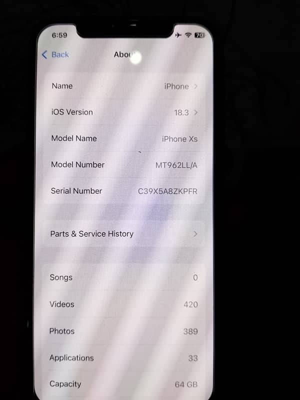 iPhone XS Golden non pta with box 3