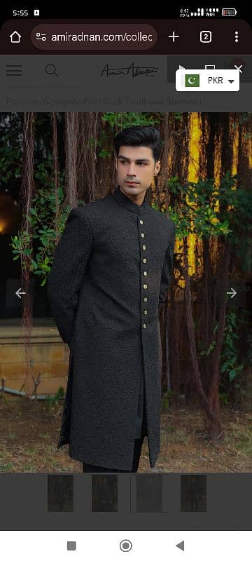 Wedding Sherwani + Turban + Shawl/Stole 1