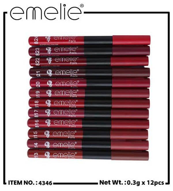 Emelie Paris Eye & Lip Color Pencil – Pack of 12 0