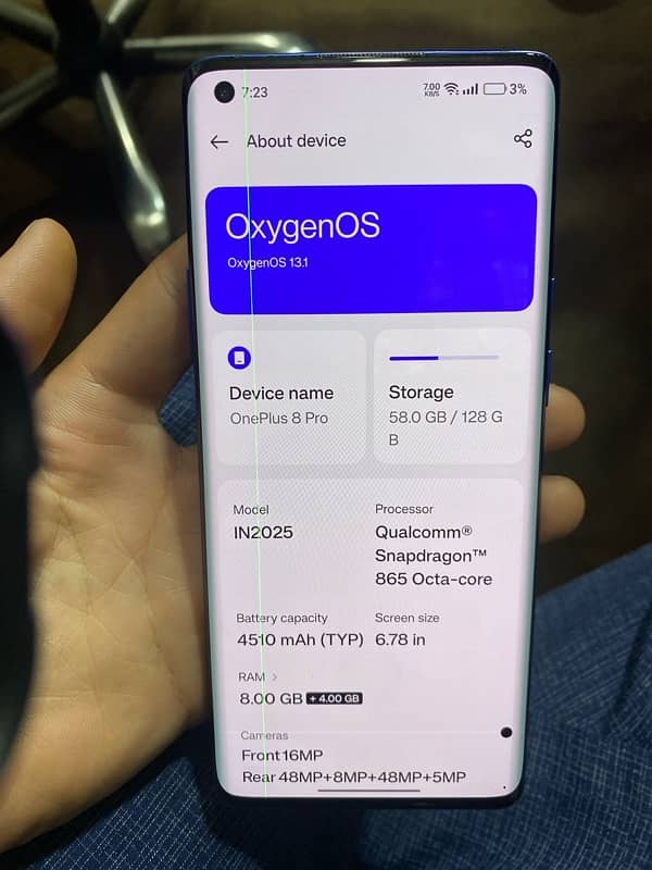 oneplus 8pro  8/128 0
