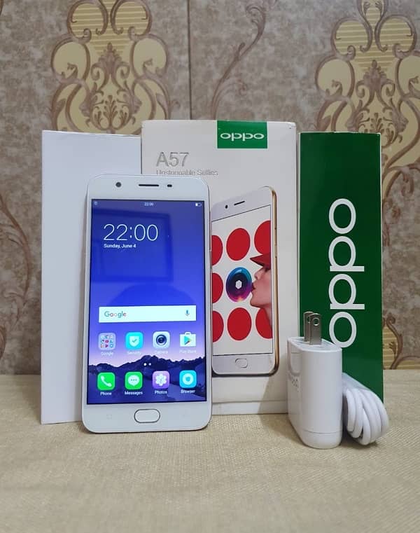 Oppo A57 4/64gb 10/10 PTA approved with full box 1