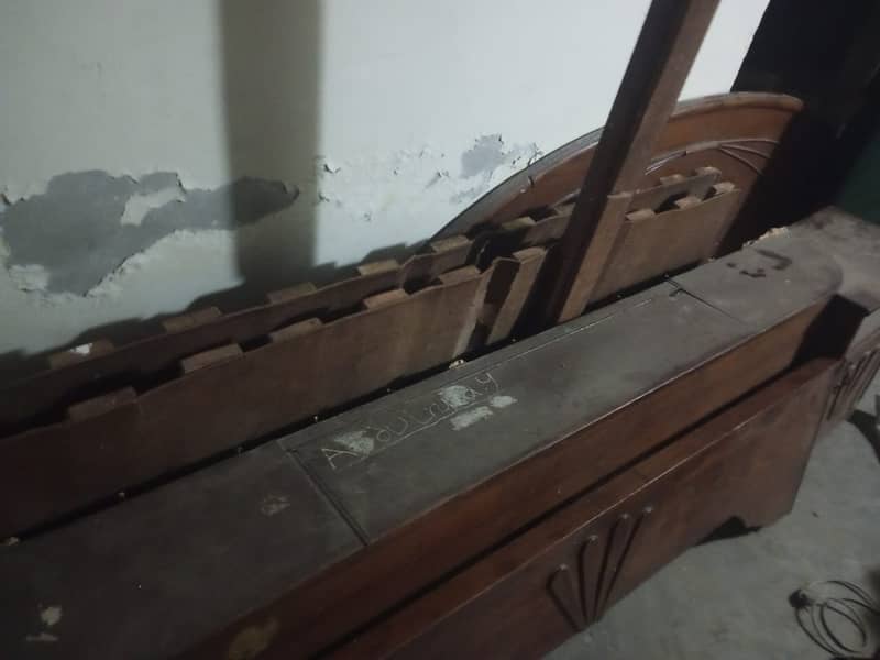 Antique Disassembled bed along with a sofa 2